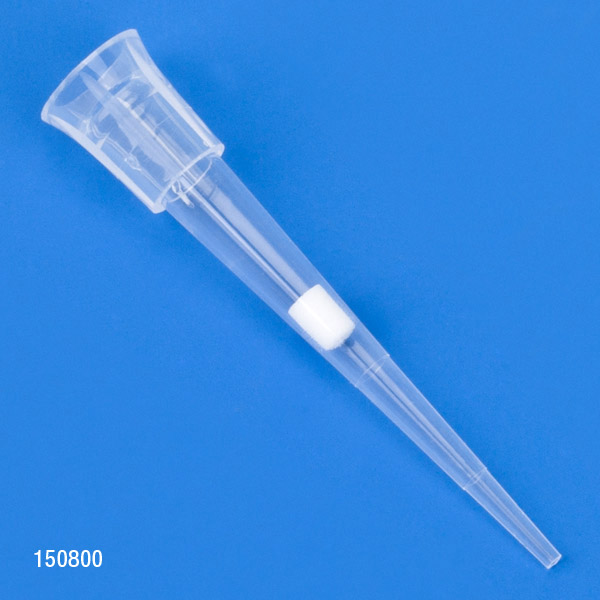 Globe Scientific Filter Pipette Tip, 0.1 - 10uL, Certified, Universal, Low Retention, Graduated, 31mm, Natural, STERILE, 96/Rack, 10 Racks/Box Pipette Tip; Universal; universal pipette tips; low retention tips; filtr tips